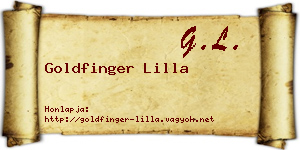 Goldfinger Lilla névjegykártya